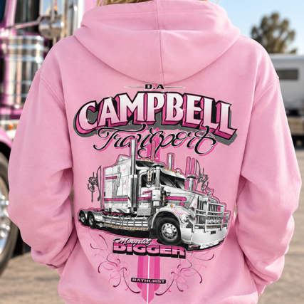 Moonlit Digger - Pink on Pink Hoodie