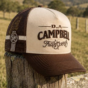 Campbell Trucker Cap - Brown & Cream