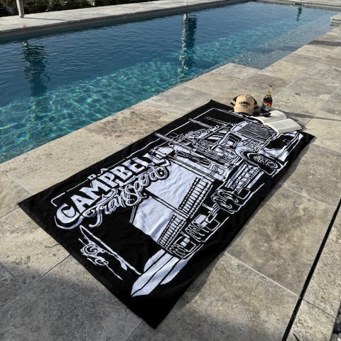 Campbells Beach Towel (Black & White)