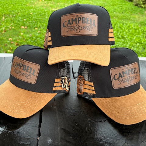 Campbell Truck Cap - Tan Suede & Black