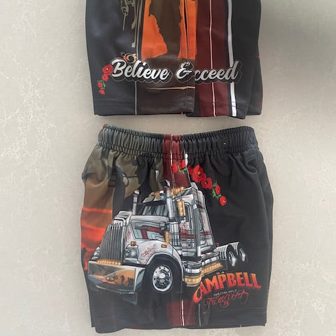 Kids Believe & Succeed Footy Shorts