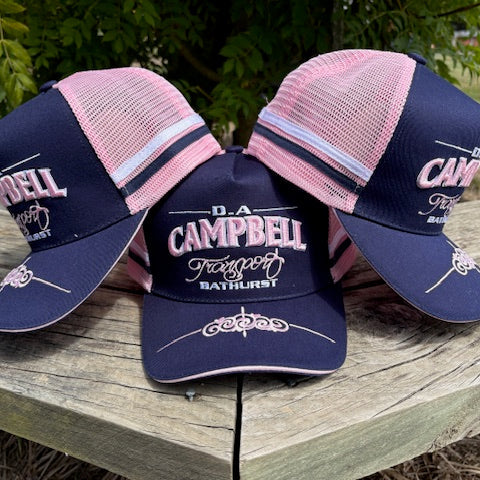 Campbells Trucker Caps - Navy & Pink