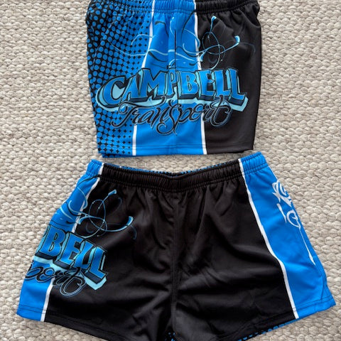 Campbell Footy Shorts - Blue