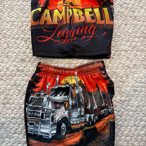Campbell Footy Shorts - Logging