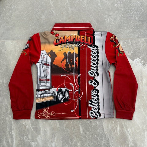 Kids Believe & Succeed Fishing Shirts