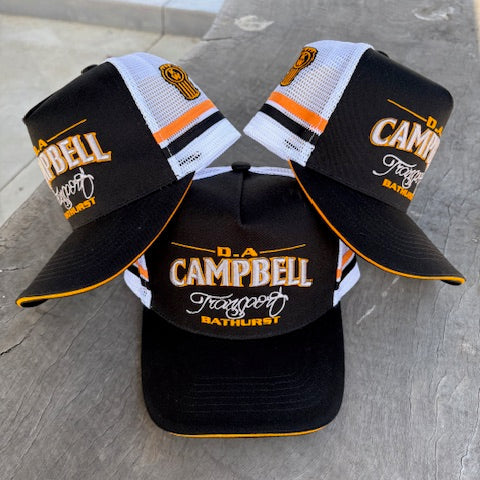 Campbells Trucker Cap - Black White & Yellow