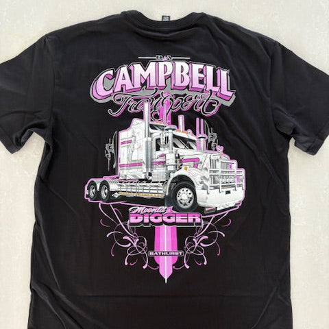 Moonlit Digger Tee - Mauve on Black