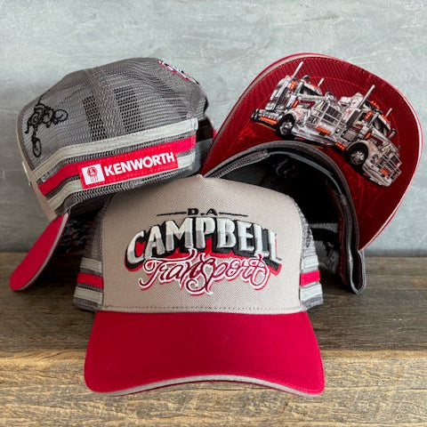 Campbell's Truck Cap - Red & Taupe
