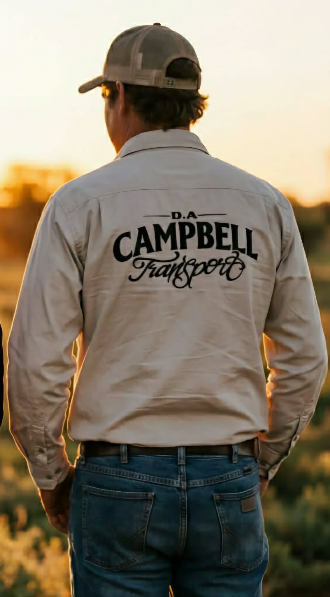 Mens Pilbara Stone Long Sleeve Shirt.