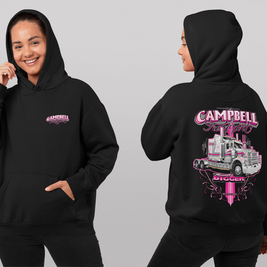 Moonlit Digger Hoodie - Pink on Black