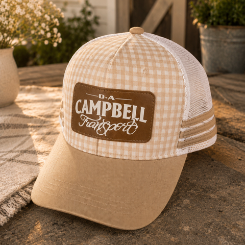 Campbell Trucker Cap - Brown Gingham