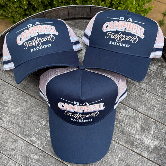 Campbells Trucker Caps - Navy & Pink