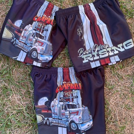 Bad Moon Rising Footy Shorts