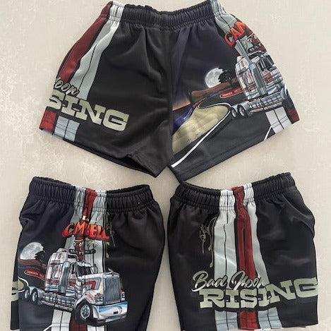 Kids Footy Shorts - Bad Moon Rising