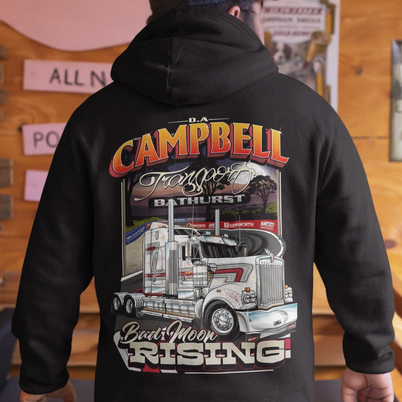 Bad Moon Rising Hoodie – DA Campbell Transport Merchandise