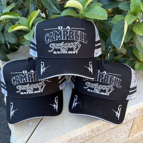 Campbell Trucker Cap - Silver & Black