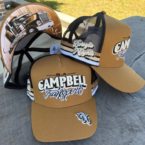 Boogie Nights Trucker Cap - Tan & Cream