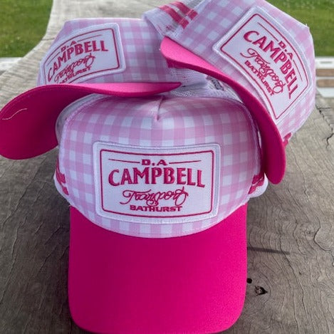 Campbell's Trucker Cap - Pink Gingham