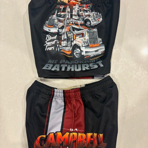 Mt Panorama Bathurst - Blood Sweat Tears Footy Shorts