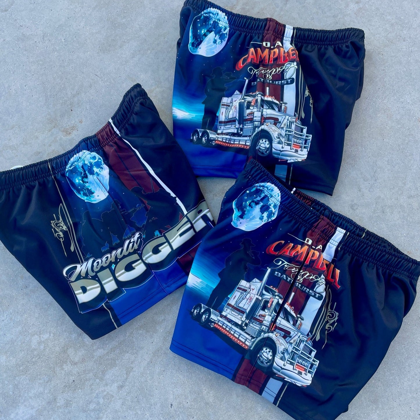 Moonlit Digger Footy Shorts