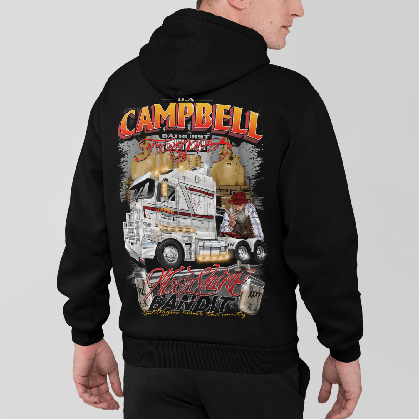 Moonshine Bandit Hoodie – DA Campbell Transport Merchandise